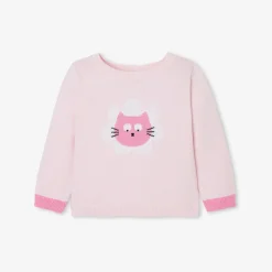 Pull bébé fille Intarsia - rose poudre jacadi