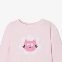 Pull bébé fille Intarsia - rose poudre jacadi