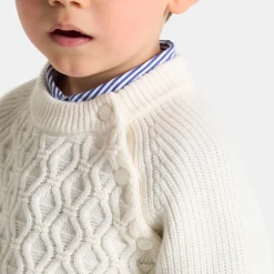 Pull bébé garçon - blanc doux jacadi