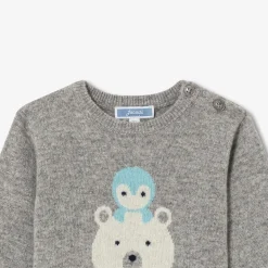 Pull bébé garçon en cachemire - gris chine clair jacadi
