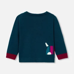 Pull bébé garçon en tricot - encre