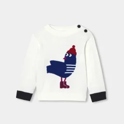 Pull bébé garçon en tricot - blanc doux jacadi