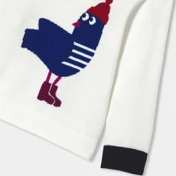 Pull bébé garçon en tricot - blanc doux jacadi