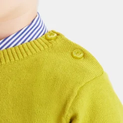 Pull bébé garçon Intarsia fantaisie - cumin