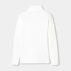 Pull col roulé enfant fille - blanc doux jacadi