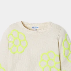 Pull court enfant fille - blanc doux jacadi