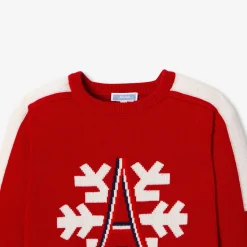 Pull de Noël enfant garçon - rouge brique