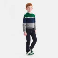 Pull enfant garçon color block - gris/multicolore