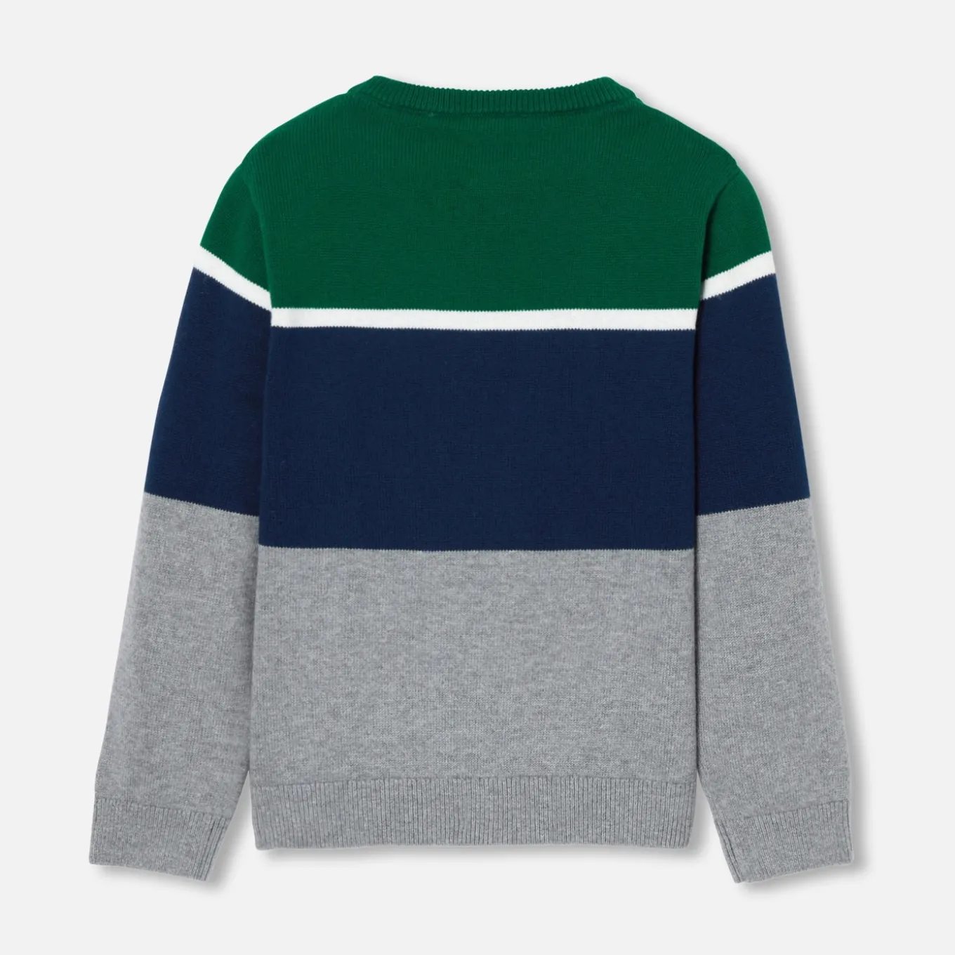 Pull enfant garçon color block - gris/multicolore
