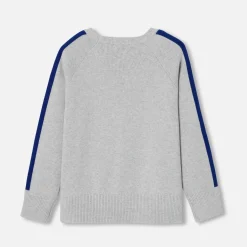Pull enfant garçon en coton - gris chine clair jacadi