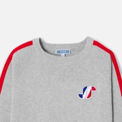 Pull enfant garçon en coton - gris chine clair jacadi