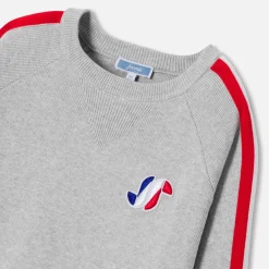 Pull enfant garçon en coton - gris chine clair jacadi