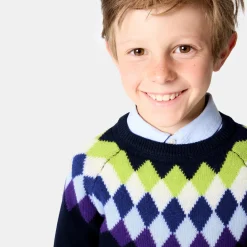 Pull enfant garçon en laine responsable - marine jacadi