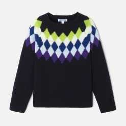 Pull enfant garçon en laine responsable - marine jacadi