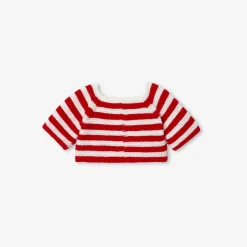 Pull Love Maille pour notre ourson Martin Collection Solidaire - blanc/rouge