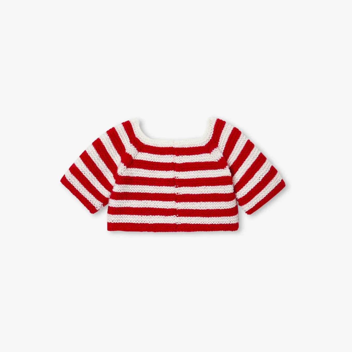 Pull Love Maille pour notre ourson Martin Collection Solidaire - blanc/rouge