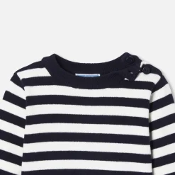 Pull marinière bébé garçon - marine/blanc