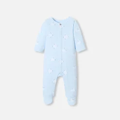 Pyjama bébé en molleton motif mouette - bleu/multicolore