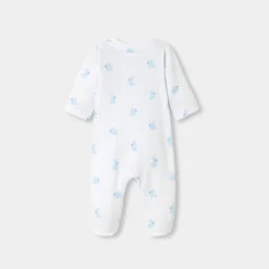 Pyjama bébé en molleton motif lapin - blanc/multicolore