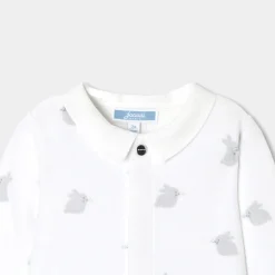 Pyjama bébé en velours - blanc/multicolore