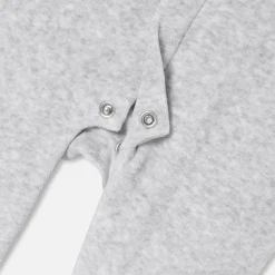 Pyjama bébé en velours - gris chine clair jacadi