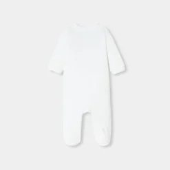 Pyjama bébé en velours motif - blanc jacadi