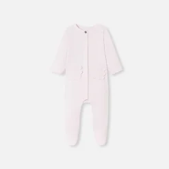 Pyjama bébé fille en interlock - rose pale jacadi