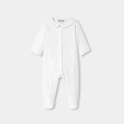 Pyjama bébé fille en jersey motif nuage - blanc jacadi