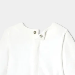 Pyjama bébé fille en velours bouclette - blanc jacadi