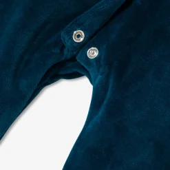 Pyjama bébé fille en velours - bleu/multicolore