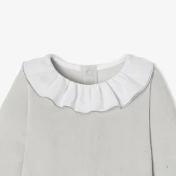 Pyjama bébé fille en velours - gris/multicolore