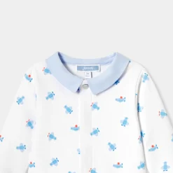 Pyjama bébé garçon en interlock - blanc/multicolore