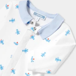 Pyjama bébé garçon en interlock - blanc/multicolore