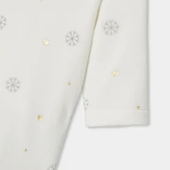 Pyjama de Noël bébé fille en velours - blanc doux jacadi
