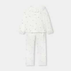 Pyjama de Noël enfant fille - blanc doux jacadi