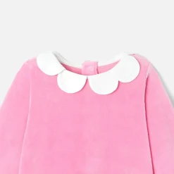 Pyjama en velours bébé fille - rose the