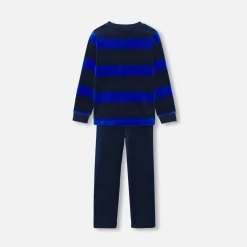Pyjama en velours enfant garçon - bleu