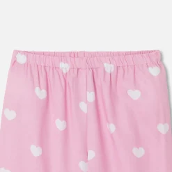 Pyjama enfant fille en flanelle - rose