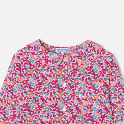 Pyjama enfant fille en tissu Liberty - rose/multicolore