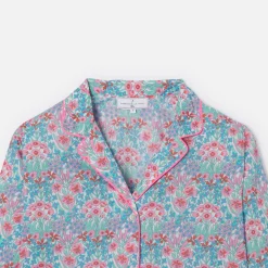 Pyjama femme en tissu Liberty - bleu/multicolore