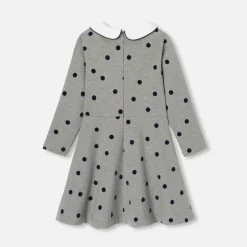 Robe à pois enfant fille - gris anthracite jacadi