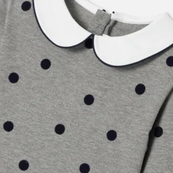 Robe à pois enfant fille - gris anthracite jacadi