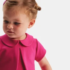 Robe bébé fille coupe trapèze - framboise