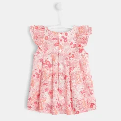 Robe bébé fille en Liberty - rose/multicolore
