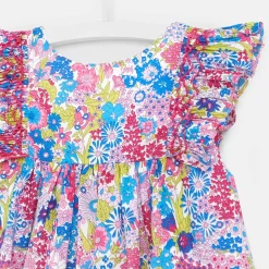Robe bébé fille en Liberty - multicolore