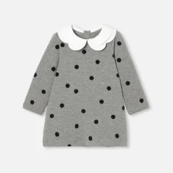 Robe bébé fille en molleton - gris anthracite jacadi