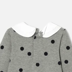 Robe bébé fille en molleton - gris anthracite jacadi