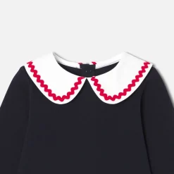 Robe bébé fille en molleton - marine jacadi