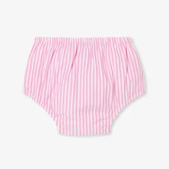 Robe bébé fille en popeline - blanc/rose