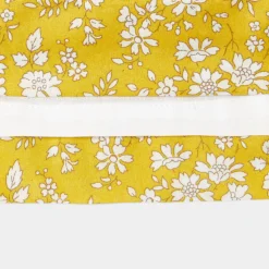 Robe bébé fille en tissu Liberty - jaune/blanc